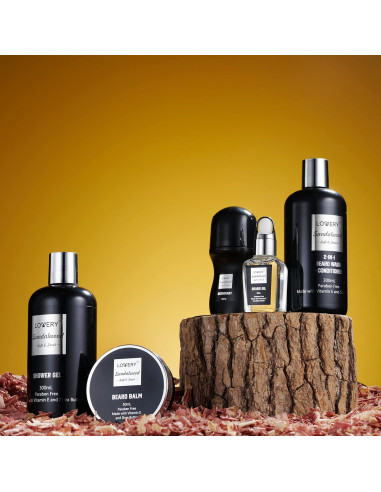 Kit de Cuidado de Barba Lovery 11 Piezas Sándalo