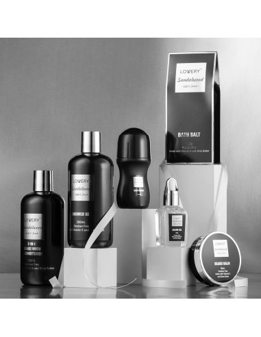 Kit de Cuidado de Barba Lovery 11 Piezas Sándalo