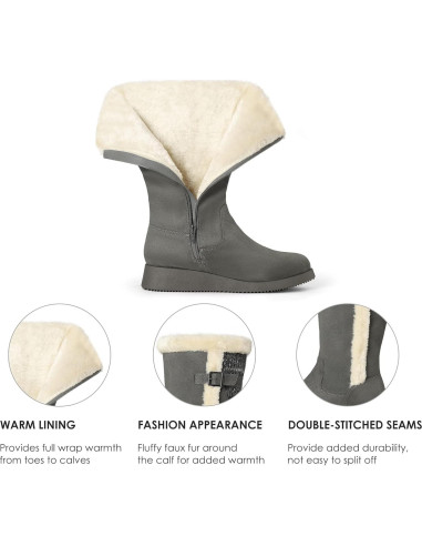 Botas de Nieve para Mujer DREAM PAIRS Altas Antideslizantes