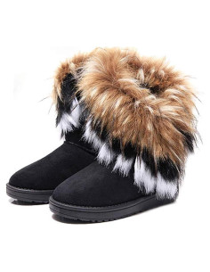 Botas de Tobillo de Ante Sintético King Ma - Color Negro