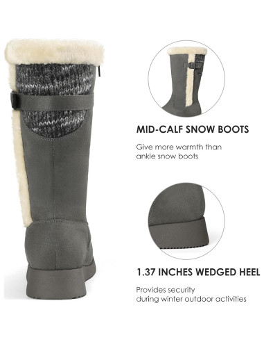 Botas de Nieve para Mujer DREAM PAIRS Altas Antideslizantes