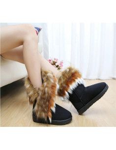 Botas de Tobillo de Ante Sintético King Ma - Color Negro 2