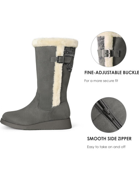 Botas de Nieve para Mujer DREAM PAIRS Altas Antideslizantes