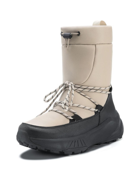 Botas de Nieve para Mujeres EARLDE Impermeables Caqui