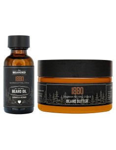 Kit Cuidado Barba Live Bearded - Aroma 1880 - 100% Natural