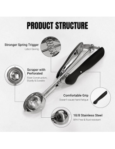 Cucharón para Galletas Jopplim 30ml Acero Inoxidable 18/8 2
