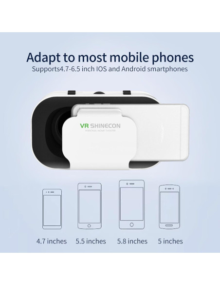 Gafas VR Sylpmoplar Ajustables para Teléfonos 4.7 a 6.5"