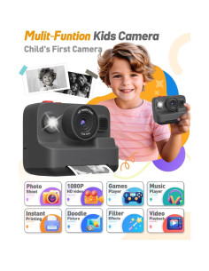 Cámara Instantánea Yehtta para Niños 2.4" 1080P con Impresión 2