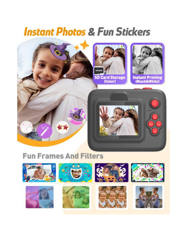 Cámara Instantánea Yehtta para Niños 2.4" 1080P con Impresión