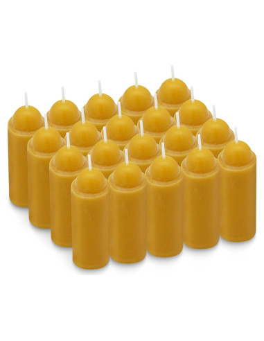 Velas de Cera de Abeja Natural NOMFIX 20 Piezas 15 Horas