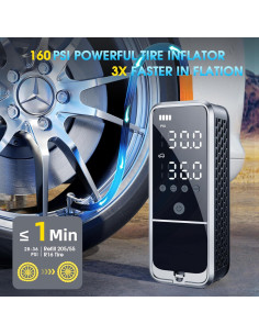 Compresor de Aire Portátil KZKB CQBBK-A01 160 PSI Bomba Rápida 2