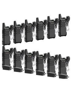 Walkie Talkies MaxTalker MT1 FRS 12 Paquetes Recargables