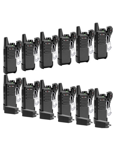 Walkie Talkies MaxTalker MT1 FRS 12 Paquetes Recargables