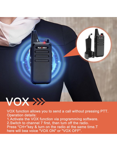 Walkie Talkies MaxTalker MT1 FRS 12 Paquetes Recargables