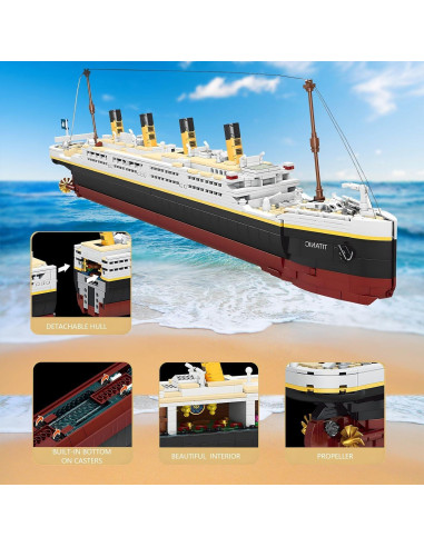 Juego de Bloques de Construcción Titanic NDZUI 2022 Piezas