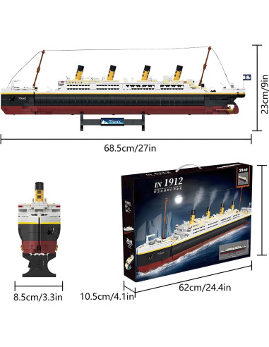 Juego de Bloques de Construcción Titanic NDZUI 2022 Piezas