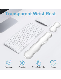 Juego de Reposamuñecas Ergonómico Ciyoja - Gel Silicona Antideslizante 2