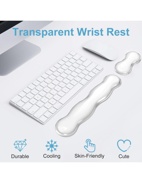 Juego de Reposamuñecas Ergonómico Ciyoja - Gel Silicona Antideslizante