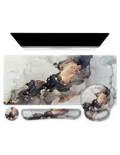 iCasso Alfombrilla de Escritorio XXL Ergonómica + Reposamuñecas