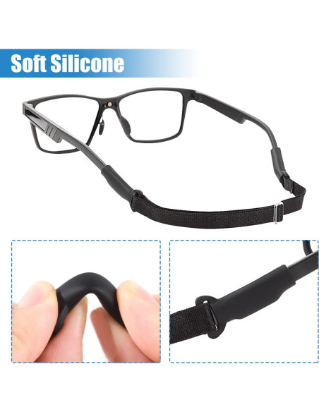 Correa Ajustable para Gafas Marca Gafas-2 Negra 19-34 cm