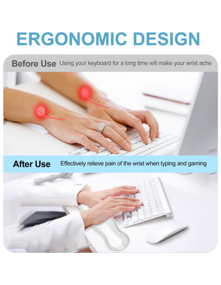 Juego de Reposamuñecas Ergonómico Ciyoja - Gel Silicona Antideslizante