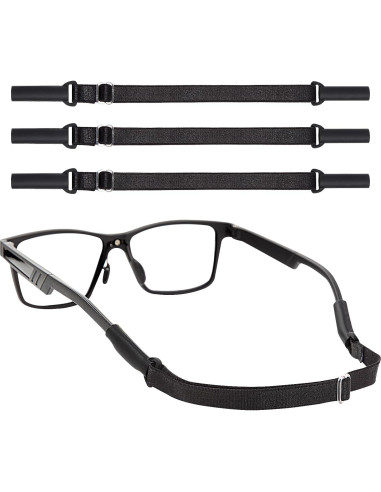 Correa Ajustable para Gafas Marca Gafas-2 Negra 19-34 cm