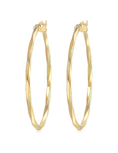 Aros de oro 14K para mujeres 40 mm Joyería elegante
