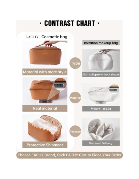 Bolsa de Maquillaje EACHY Mediana Impermeable con Asa