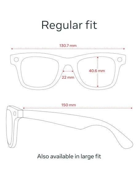 Gafas Meta Ray-Ban Wayfarer Negro Mate con Cámara 12 MP