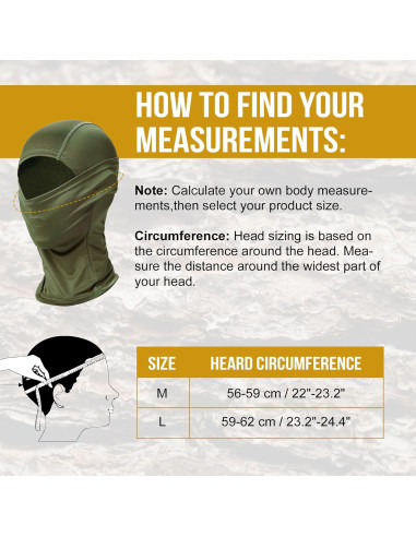 Balaclava OneTigris Unisex Táctica para Ciclismo y Senderismo