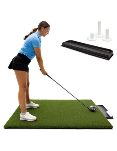 Alfombra de Golf DURA-PRO 1,22x1,52m con Tees y Bandeja