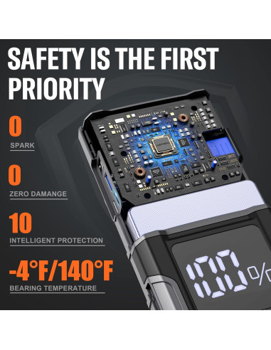 Arrancador de Salto AsperX AX4500 4500A 12V con Pantalla LCD