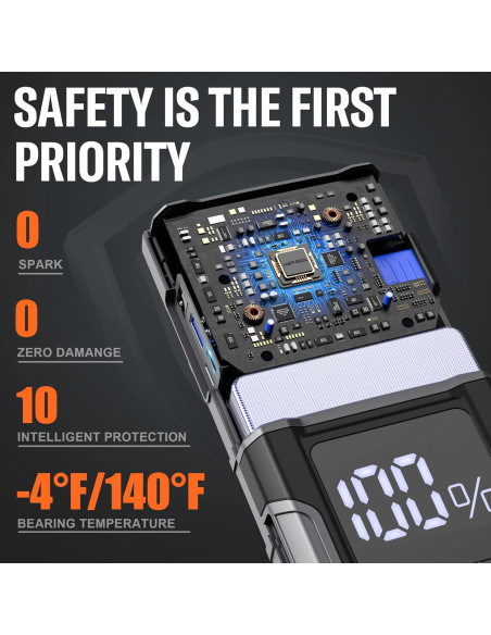 Arrancador de Salto AsperX AX4500 4500A 12V con Pantalla LCD