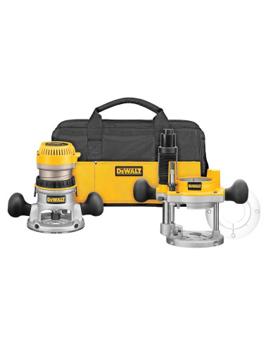 Router DEWALT DW618PKB 2.25 HP con Base Fija e Inmersión