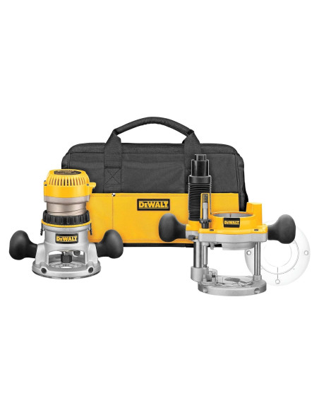 Router DEWALT DW618PKB 2.25 HP con Base Fija e Inmersión