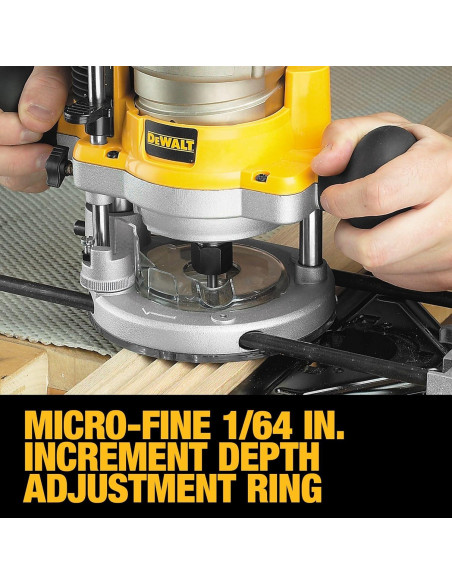 Router DEWALT DW618PKB 2.25 HP con Base Fija e Inmersión