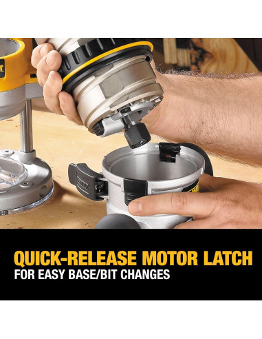 Router DEWALT DW618PKB 2.25 HP con Base Fija e Inmersión