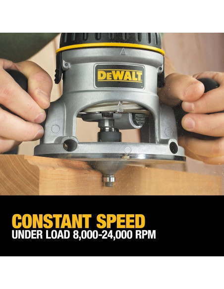 Router DEWALT DW618PKB 2.25 HP con Base Fija e Inmersión