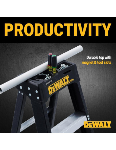 Escalera DeWalt DXL3010-12 de 12 Pies, 136 kg, Fibra de Vidrio