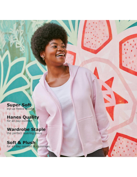 Sudadera con capucha Hanes EcoSmart para mujer X-Large