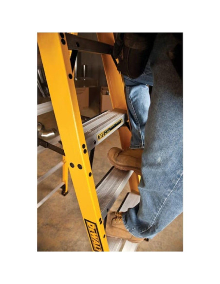 Escalera DeWalt 3,05m Fibra de Vidrio 170kg Antideslizante
