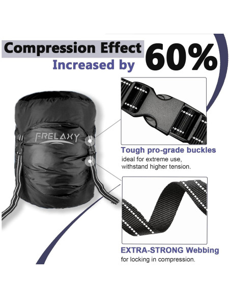 Saco de Compresión Frelaxy 52L Resistente al Agua para Camping