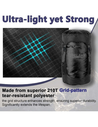 Saco de Compresión Frelaxy 52L Resistente al Agua para Camping