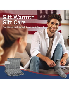 Calcetines de Lana Merino Térmicos Unisex con Botones 2