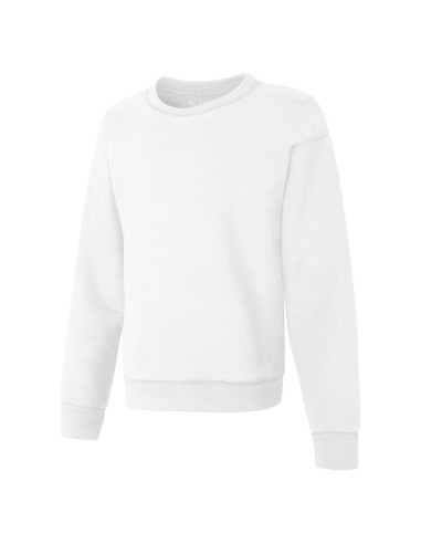 Sudadera Hanes EcoSmart para Niñas - Cuello Redondo Blanca