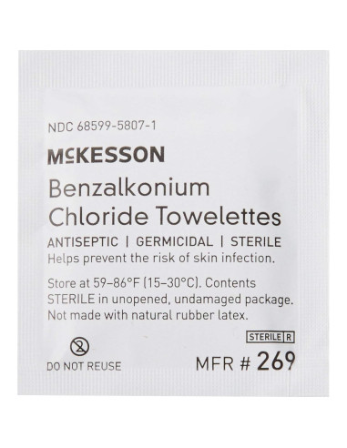 Toallitas Antiséticas McKesson 100 Unidades 12.7x17.8 cm