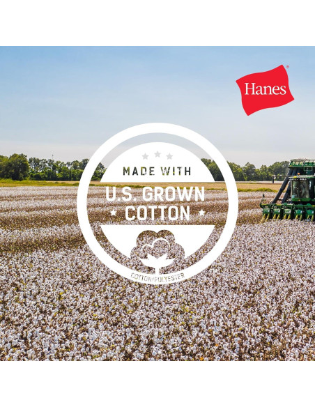 Sudadera Hanes EcoSmart para Niñas - Cuello Redondo Blanca