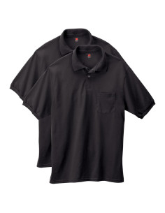 Polo de manga corta Hanes EcoSmart 2 unidades negro XX-Large