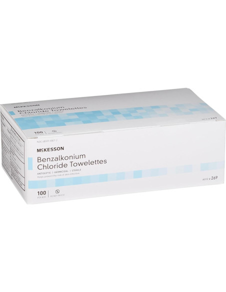 Toallitas Antiséticas McKesson 100 Unidades 12.7x17.8 cm