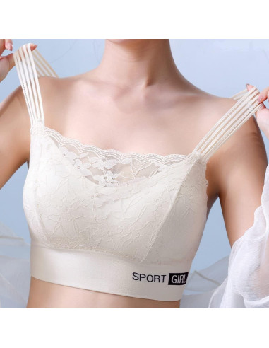 Bralettes de Encaje para Mujeres 2 Pcs Sujetador Deportivo